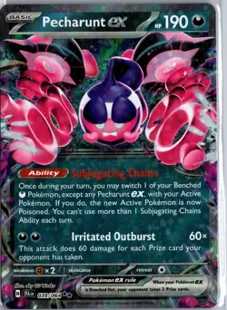 Pecharunt ex 039/064 Double Rare Shrouded Fable Pokemon Holo Lightly Played - Image 1