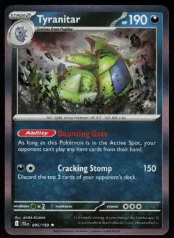Tyranitar 095/159 Rare Journey Together Pokemon Holo Near Mint - Image 1