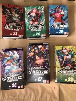 Set of 6 One Piece Card Game Starter Deck St 23 24 25 26 27 28 English Luffy - Image 1