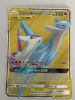 Pokemon Latias & Latios GX 169/181 SM-Team Up TAG TEAM Full Art Holo UR - Image 1