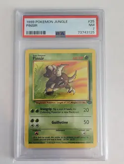 Pokemon - Pinsir - Jungle Set - Non-Holo - PSA 7 - 25/64 - Image 1