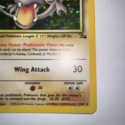 1999 Pokemon Aerodactyl 1st Edition Holo Fossil 1/62 NM - Image 3