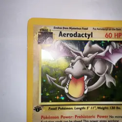 1999 Pokemon Aerodactyl 1st Edition Holo Fossil 1/62 NM - Image 5