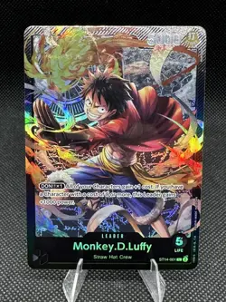 • Monkey.D.Luffy • ST14-001 Alt Art Leader Starter Deck 14 Holo One Piece TCG NM - Image 1