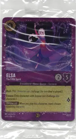 Disney Lorcana Elsa The Fifth Spirit 6/P3 Glitter Foil Sealed Promo - Image 1