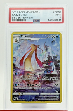 Pokemon TCG SWSH Silver Tempest Milotic Full Art #TG02 PSA 9 MINT - Image 1