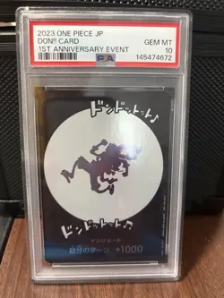 2023 ONE PIECE JAPANESE PROMOS 1ST ANNIVERSARY EVENT DON!! CARD PSA 10 - Image 1