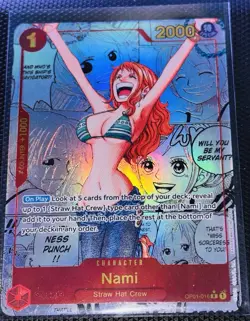 Namco Nami OP01-016 Rare Foil Premium Booster Character 2000 One Piece CCG - Image 1
