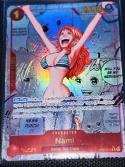 Namco Nami OP01-016 Rare Foil Premium Booster Character 2000 One Piece CCG - Image 2