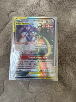 Naganadel & Guzzlord GX (Alternate Full Art) 224/236 Sm-Cosmic Eclipse Holo - Image 1