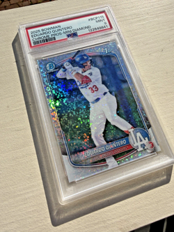 Eduardo Quintero 2025 1st Bowman Chrome #BCP-115 Mini-Diamond Refractor PSA 9 - Image 2