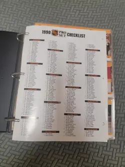 1990 Pro Set Complete Series 1 & 2 Hockey Cards #1-175 Pro Set Binder - MINT - Image 2