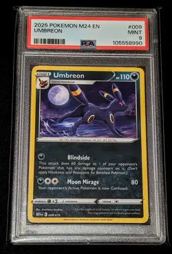 2025 Pokemon TCG Umbreon M24 McDonald's Promo 009/015 PSA 9 - Image 1