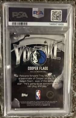 2025-26 Topps Chrome - Youthquake Cooper Flagg #YQ-1 (RC) PSA 9 - Image 2