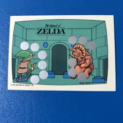 VERY NICE Vintage 1989 Nintendo Card UNUSED The Legend Of Zelda Link Screen # 9 - Image 1