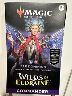 NEW Wilds of Eldraine Commander Deck Fae Dominion MTG Magic The Gathering Sealed - Image 1