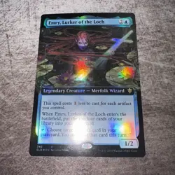 Emry, Lurker of the Loch FOIL Extended Art - Throne of Eldraine - MTG Magic - NM - Image 1