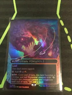 MTG Magic The Gathering Wandering Fumarole Foil EOS Rare 0045 Borderless Land - Image 1