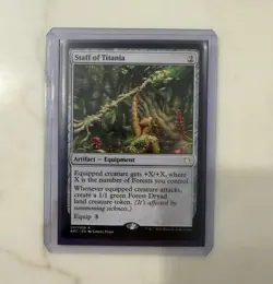 MTG Staff of Titania Commander The Brothers' War Rare Colorless Regular 027/036 - Image 1