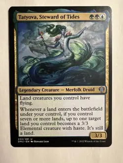 MTG Magic the Gathering Tatyova, Steward of Tides 222/281 Dominaria United NM - Image 1
