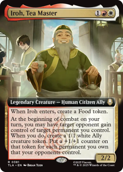 1x Iroh, Tea Master - Extended Art MTG - Avatar: The Last Airbender - NM-Mint - Image 1