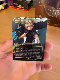 MTG Cloud Ex-SOLDIER (Borderless) (Surge Foil) (0210) Final Fantasy Foil NM/Mint - Image 4