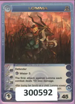 (300592) LOMMA 65/45/70/25/45 (3 Max Stats) SUPER RARE FOIL Chaotic Card - Image 1