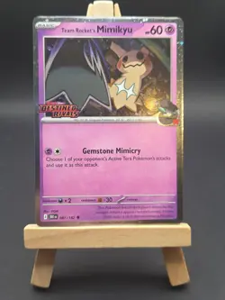Pokemon TCG Team Rockets Mimikyu Stamped Card #087/182 - Image 1