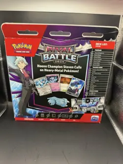Pokemon Rival Battle Deck Steven Trading Card Game 60 Card Ready To Play - Image 2