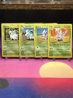Pokemon Card Lot - Nidoran/Nidorina/Nidorino - Jungle/Base Set - Lp - Image 1