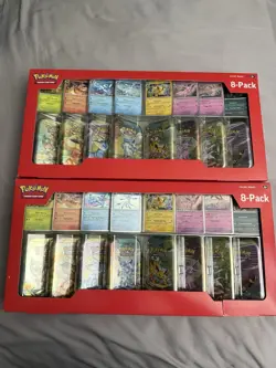 2-Pack Pokemon Prismatic Evolutions 8 Mini-Tins with Promo Cards Costco SEALED - Image 1