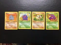 4 Vintage Non-Holo Pokemon Cards All 1st Edition - Nice!! - Image 1