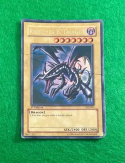 Yu-Gi-Oh! TCG Red-Eyes B. Dragon SDJ-001 1st Edition HP - Image 1