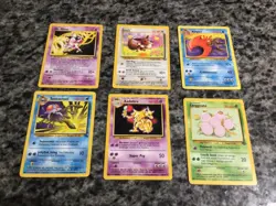 Lot Of 6 Less Common Vintage Non-Holo Pokemon Cards - No Duplicates - NICE! - Image 1