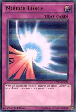 Yu-Gi-Oh Card - DUSA-EN048 - MIRROR FORCE (ultra rare holo) - NM/Mint - Image 1