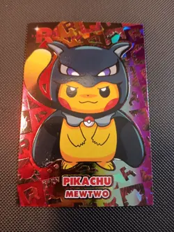 Pikachu Poncho Mewtwo Rainbow Holo Team Rocket Card Database Peru Pokemon - Image 1