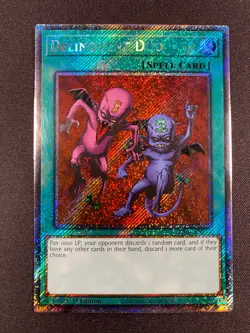 Delinquent Duo (Platinum Secret Rare) RA04-EN114 1st Edition Near Mint Yugioh - Image 1