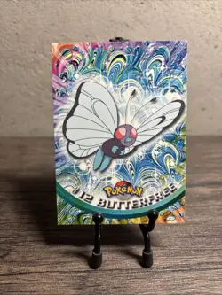 BUTTERFREE #12 - BLUE Logo - NON-HOLO - SERIES 1 - TOPPS Pokemon Card - NM!! - Image 1