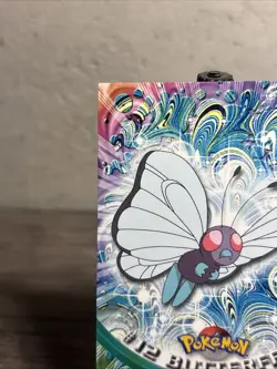 BUTTERFREE #12 - BLUE Logo - NON-HOLO - SERIES 1 - TOPPS Pokemon Card - NM!! - Image 2