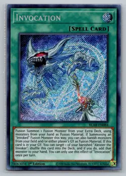 Invocation BLAR-EN084 Secret Rare Battles of Legend: Armageddon Yu-Gi-Oh NM - Image 1