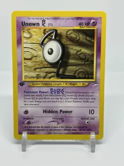 Unown [Q] 27/105 Rare 1st Edition Neo Destiny Pokemon Card - Near Mint - Image 1