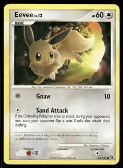 Pokemon Cards Eevee 63/100 Majestic Dawn Common LP - Image 1