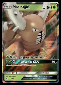 Pokemon Cards Pinsir GX 6/68 Hidden Fates Holo GX Rare NM *3 - Image 1