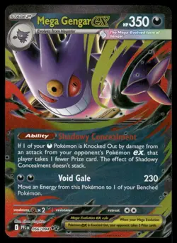 Pokemon Cards Mega Gengar ex 056/094 Phantasmal Flames Double Rare NM *10 - Image 1