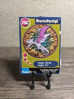 1999 Pokemon Burger King PokeTrivia Movie Card #142 Aerodactyl, Original 151-MP - Image 1