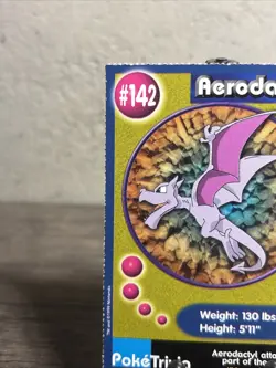 1999 Pokemon Burger King PokeTrivia Movie Card #142 Aerodactyl, Original 151-MP - Image 2