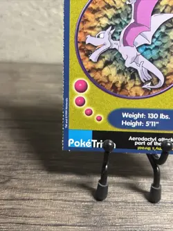 1999 Pokemon Burger King PokeTrivia Movie Card #142 Aerodactyl, Original 151-MP - Image 4
