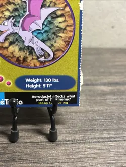 1999 Pokemon Burger King PokeTrivia Movie Card #142 Aerodactyl, Original 151-MP - Image 5