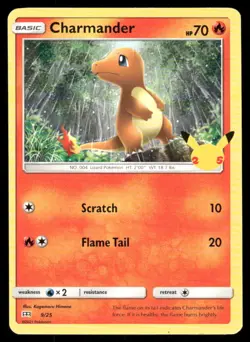 Pokemon Cards Charmander 009/025 McDonald's 25th Anniversary Promos Promo LP - Image 1