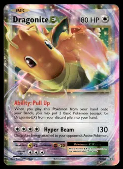 Pokemon Cards Dragonite EX 72/108 Evolutions Holo EX Rare LP - Image 1